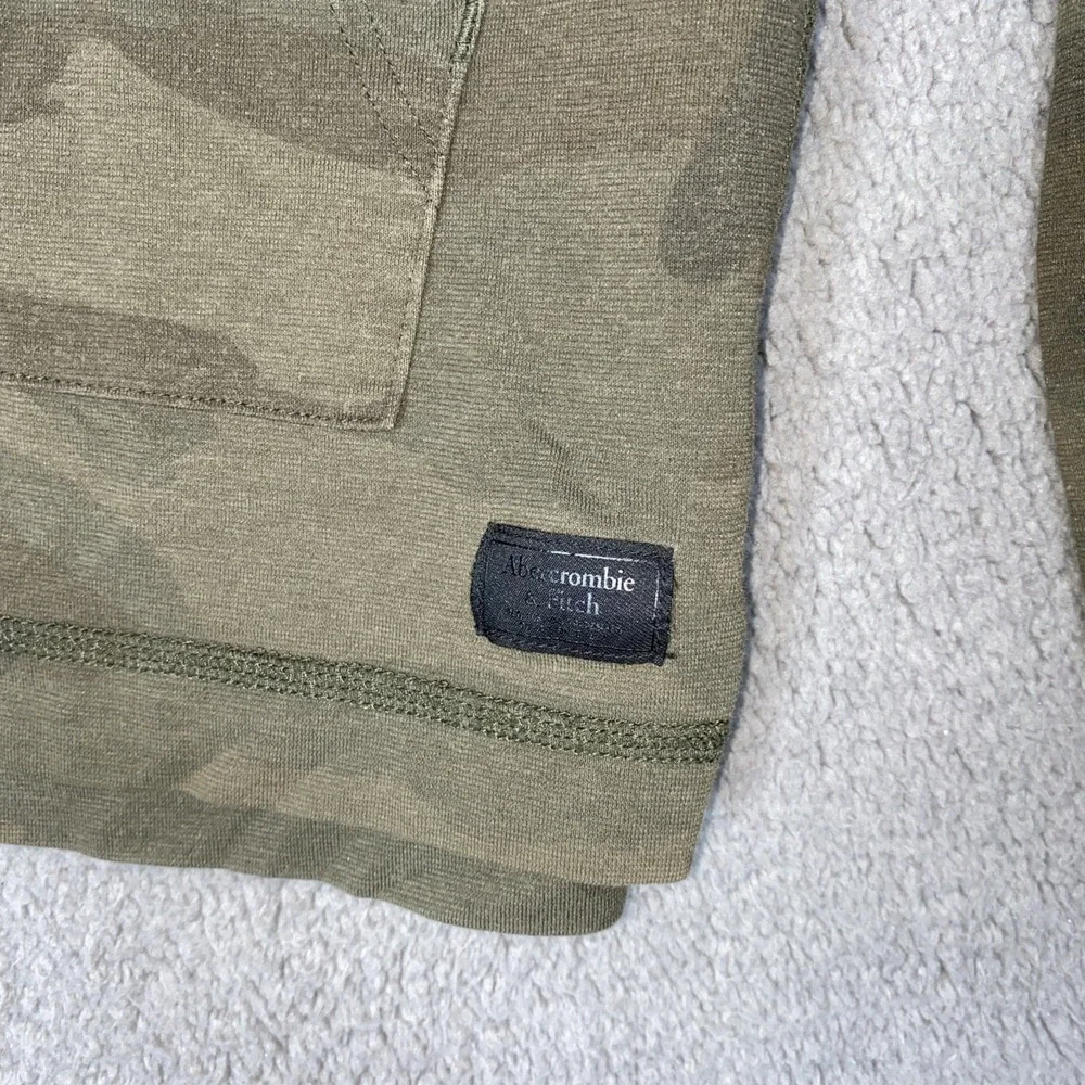 Abercrombie Fitch Sz S Hoodie Sweatshirt Camo Lightweight  Grunge Army Preppy - Picture 3 of 8